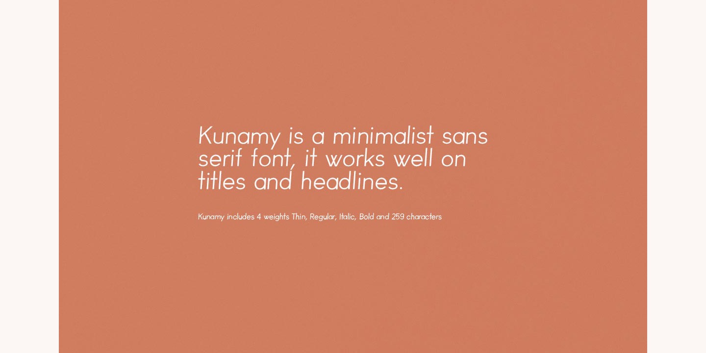 Example font Kunamy #7